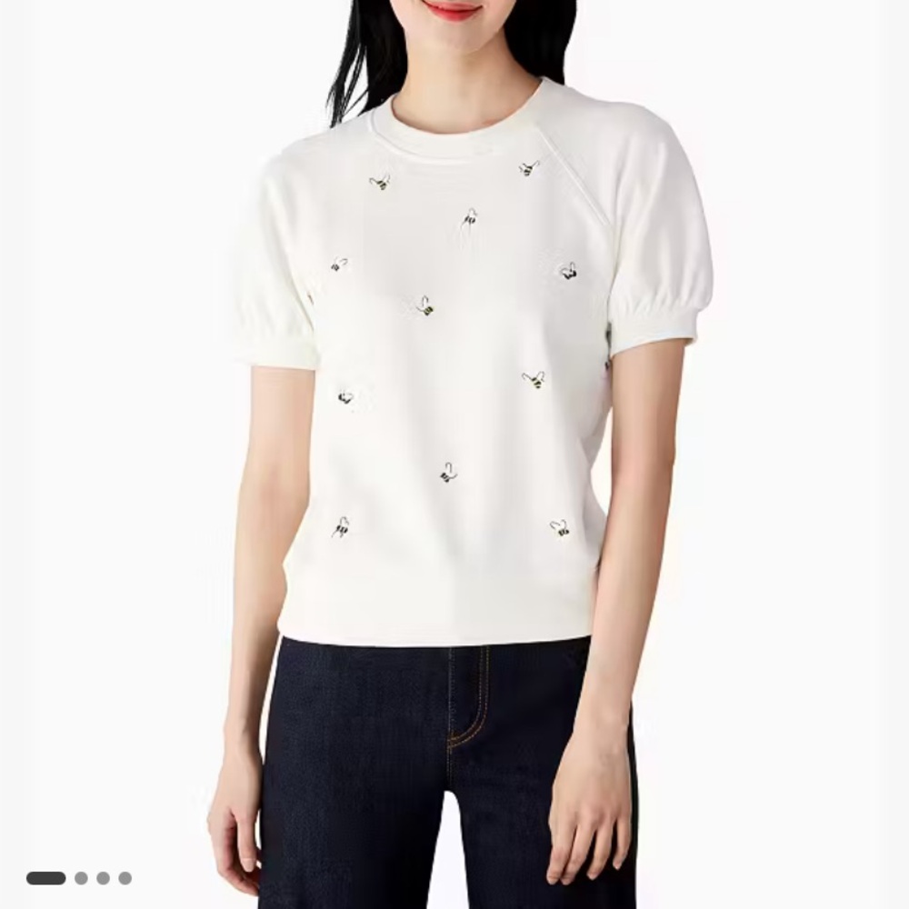Kate Sade Bee-Embroidered Pullover